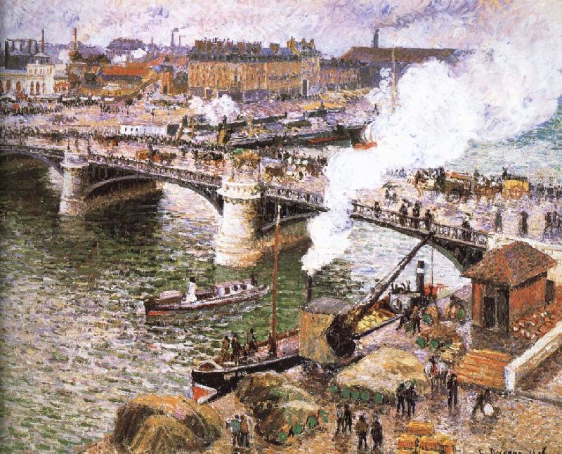 Camille Pissarro Rainy Rouen Spain oil painting art